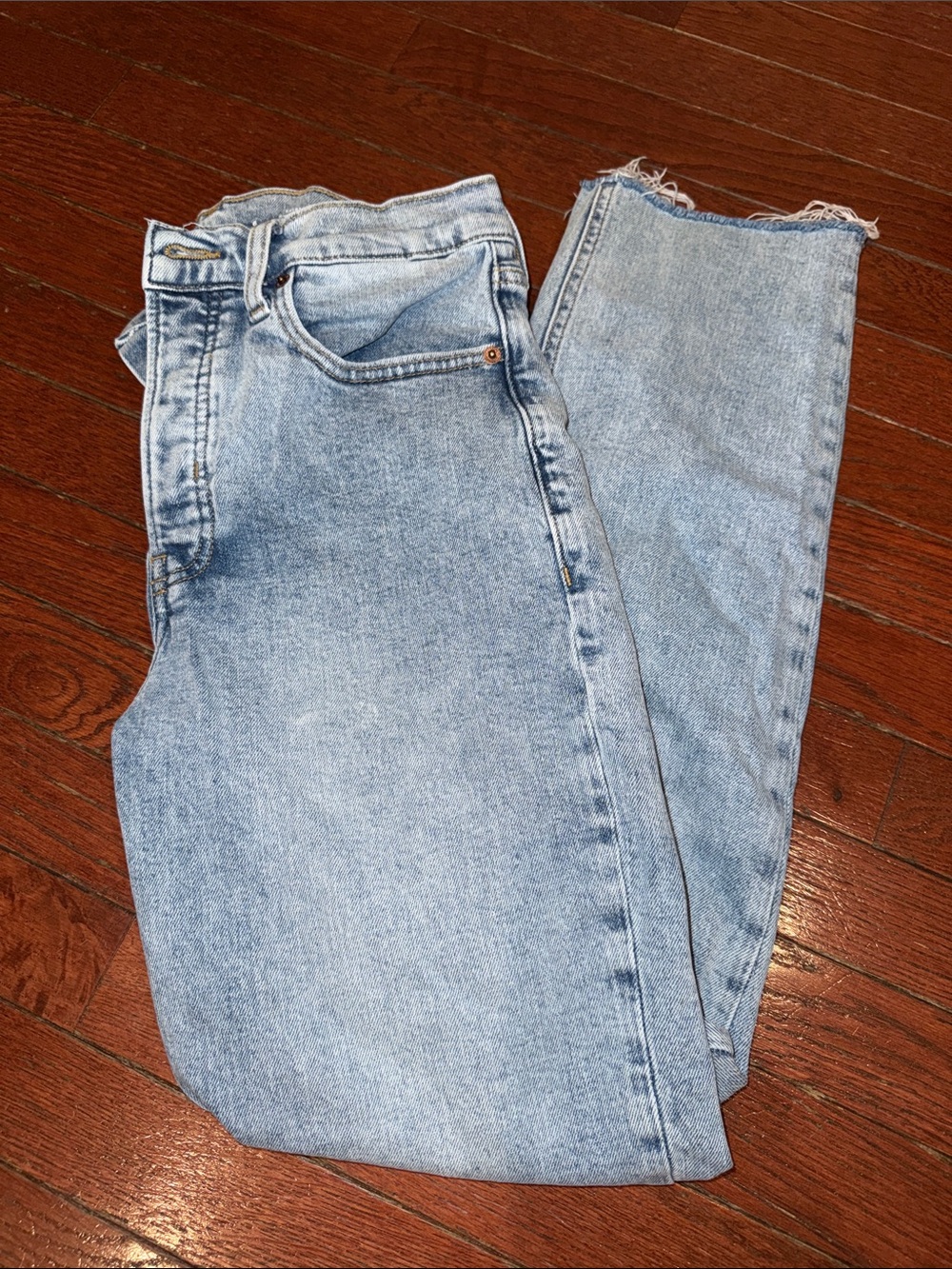 Old Navy Sky High Straight Light Wash Jeans